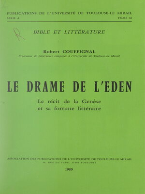 cover image of Le drame de l'Eden